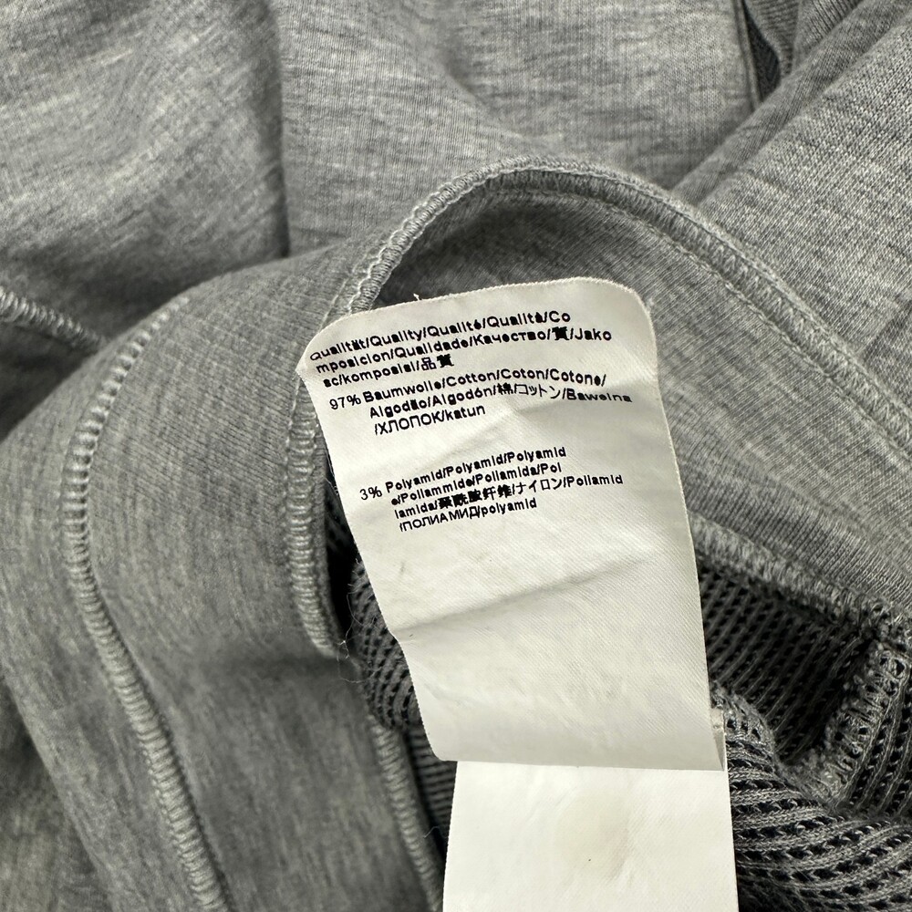 BOSS Hugo Boss Sweater Men Large Gray 1/4 Zip Elbow Patch Cotton Pullover L - Picture 7 of 11